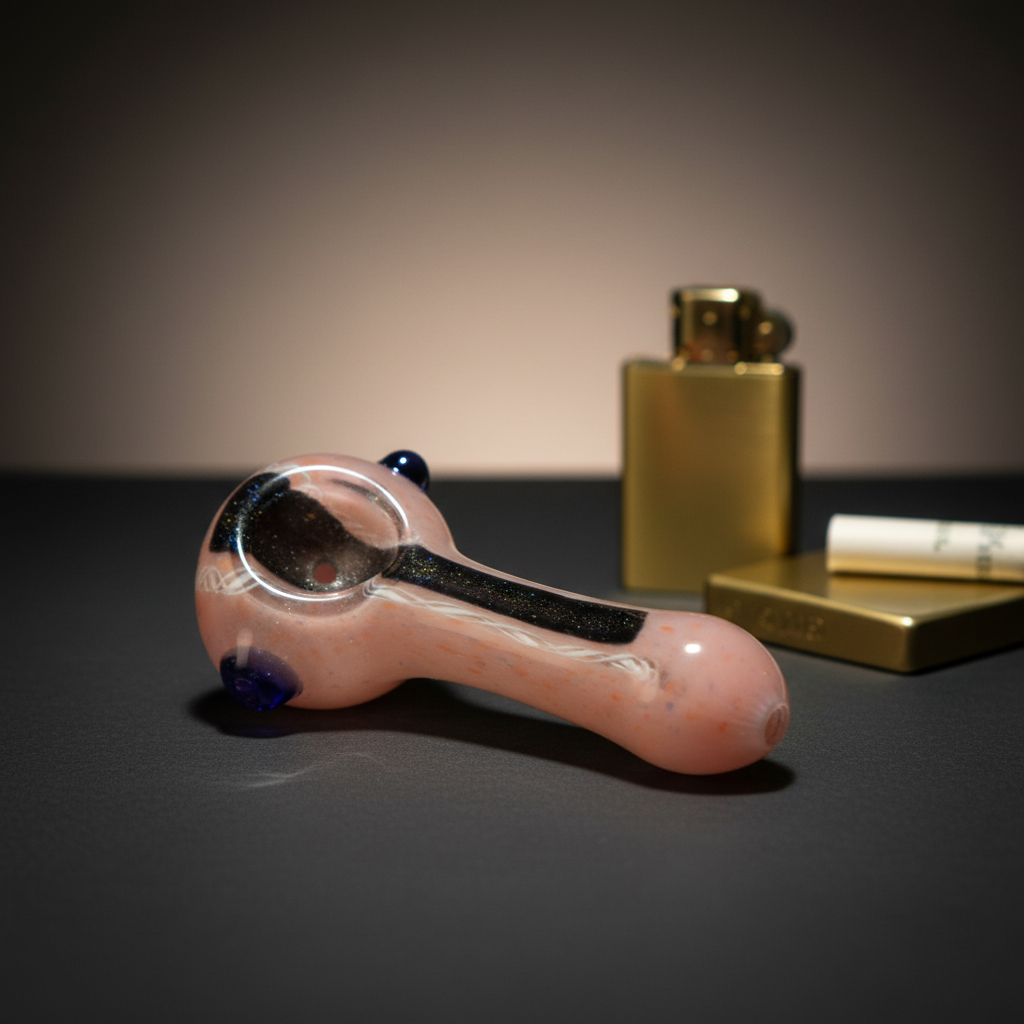 Blush Cosmos Crystal Pipe (4")