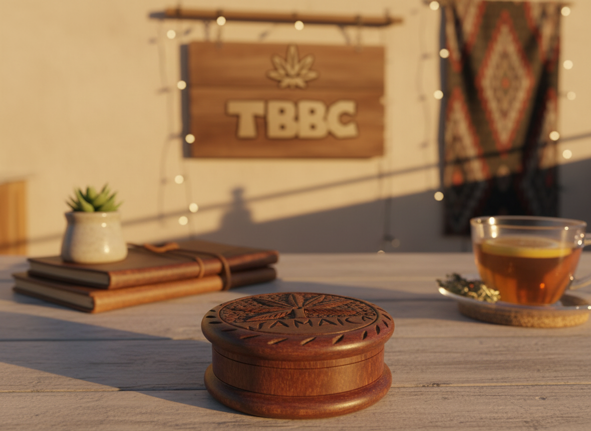 Rosewood weed grinder 110mm side profile Jamaica ritual leaf TBBC, instant delivery cursher in delhi ncr