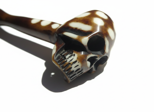 Spotted_skull_weed_smoking_pipe_white delhi ncr mumbai bangalore chennai INDIA
