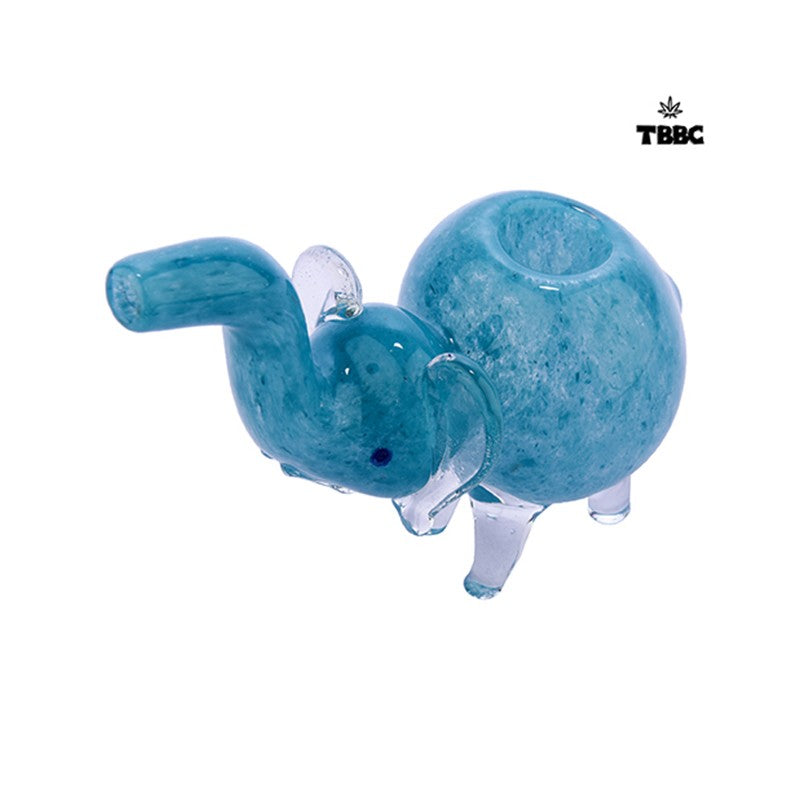 Lulu Aqua Blue Glass Smoking Pipe Bubbler