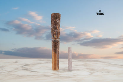 Buddha brown marble chillum 7 inch handcrafted stone chillum by TBBC, instant delivery for chillums in delhi ncr 
