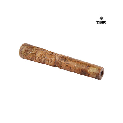 Buddha Cream Colour Marble Chillum - 7 inches