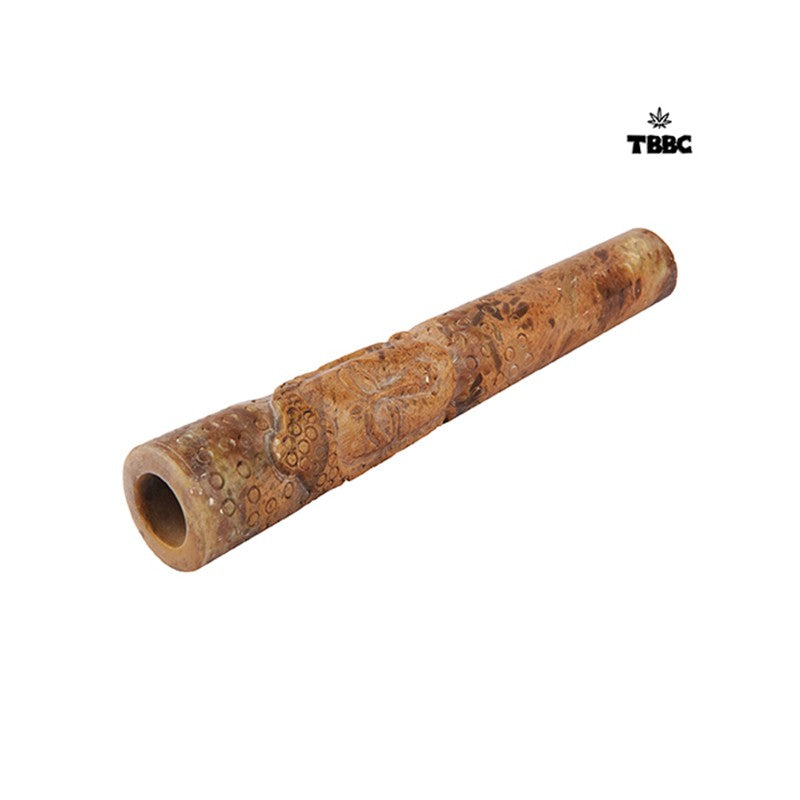 Buddha Cream Colour Marble Chillum - 7 inches