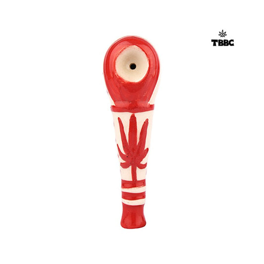 Ceramic Flower Pattern in Red Pipe