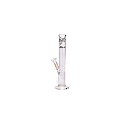 Cobra White Cylinder Glass Bong -12 inches
