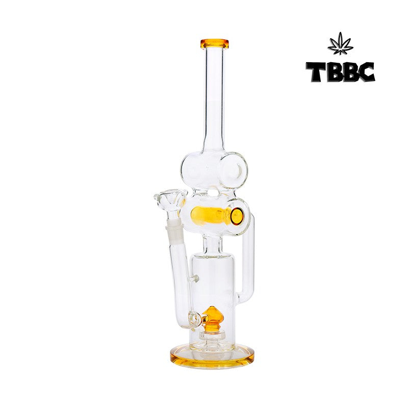 Double Cylinder Lemon Haze Bong - 18 inches