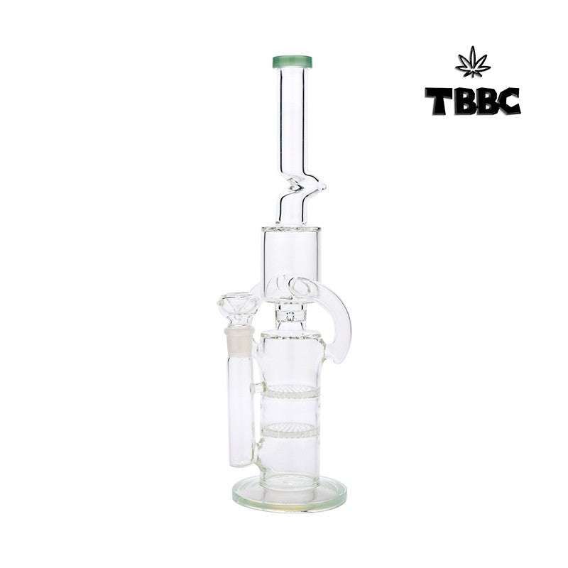 Double Honey Comb Crystal Bong - 18 inches