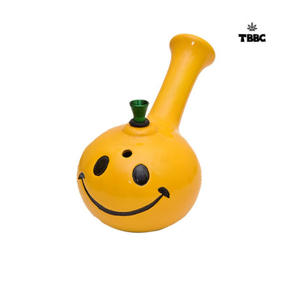 Smiley ceramic bong handcrafted premium ceramic bong with smiley design, durable build, smooth hits, TBBC smoking accessory
