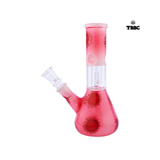 Red Splash Ice Perc Crystal Bong - 8 inches