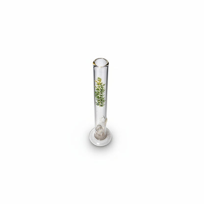 solid crystal grass cylinder weed bong front top view