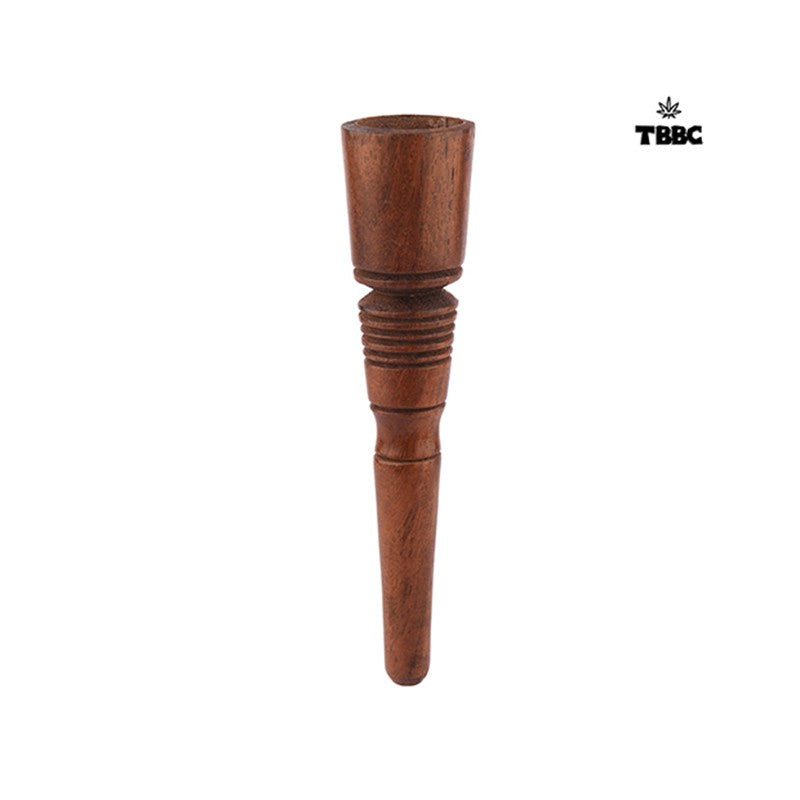 TBBC Wooden Pipe Chillum Light Brown - 6 inches