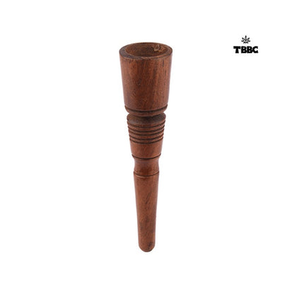 TBBC Wooden Pipe Chillum Light Brown - 6 inches