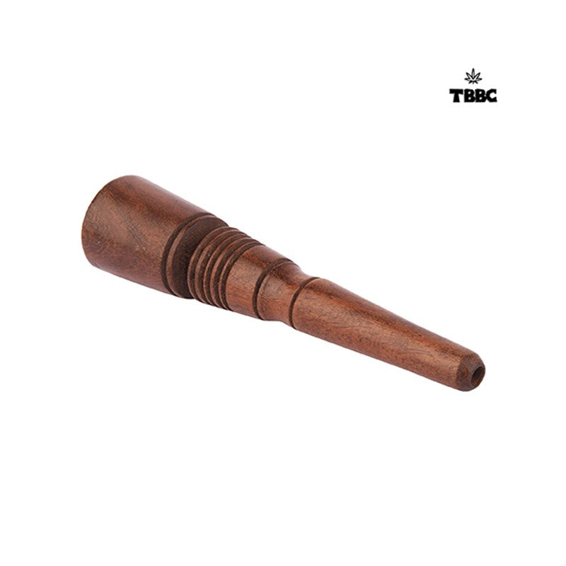 TBBC Wooden Pipe Chillum Light Brown - 6 inches