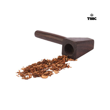 TBBC Wooden Hammer Pipe Chocolate Brown - 3 inches