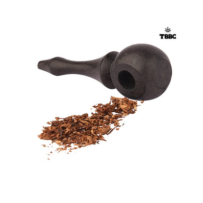 TBBC Wooden Curvy Pipe Black - 3 inches