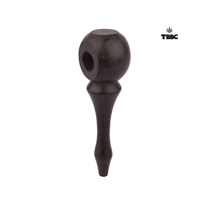 TBBC Wooden Curvy Pipe Black - 3 inches