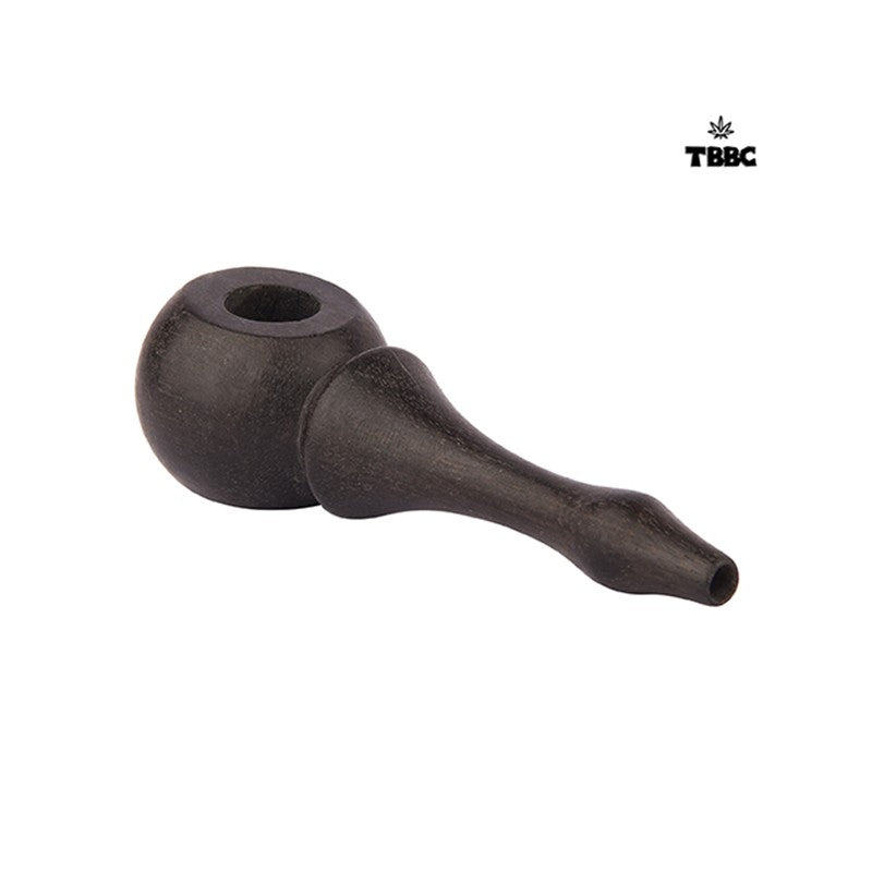 TBBC Wooden Curvy Pipe Black - 3 inches