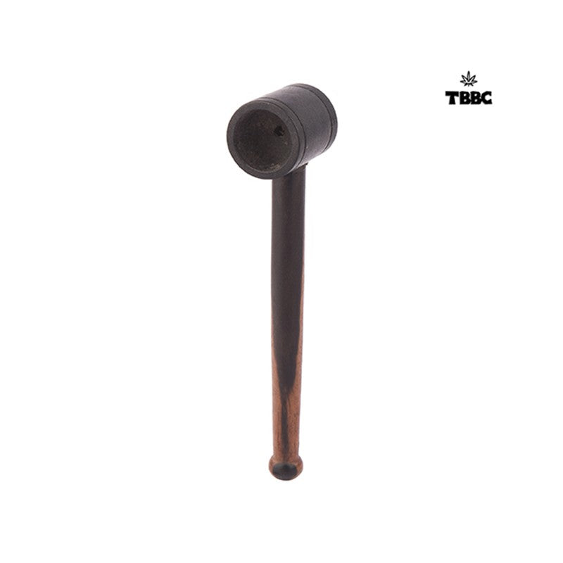 TBBC Wooden Pipe Dark and Light Brown - 3 inches