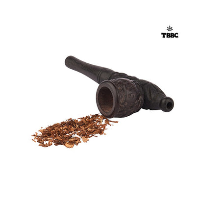 TBBC Wooden Ritual Pipe Black - 4 inches