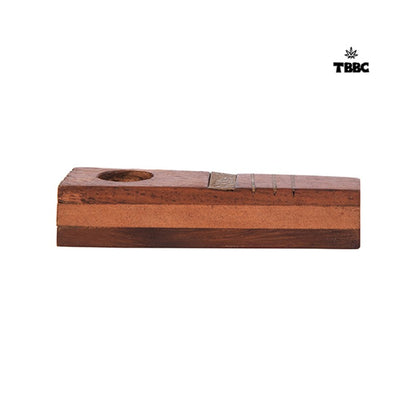 Metallic Touch Wooden Pipe - 3 inch