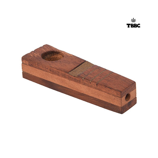 Metallic Touch Wooden Pipe - 3 inch