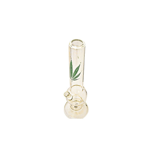 Solid Glass Marijane Leaf Bong