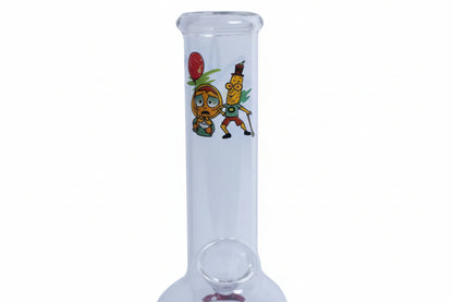 Rick & Morty Transparent Glass Bong front view desgign in delhi ncr instant delivery best bongs collection