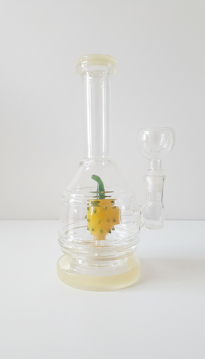 HotShot 10 inch pepper perc beaker bong white background — order borosilicate glass bong online India, instant delivery Delhi NCR, stable beaker base