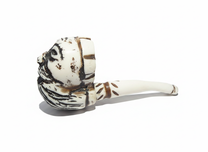 White Tribal Gangster Pipe 7"