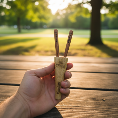 Wooden joint holder easy to carry outdoor
