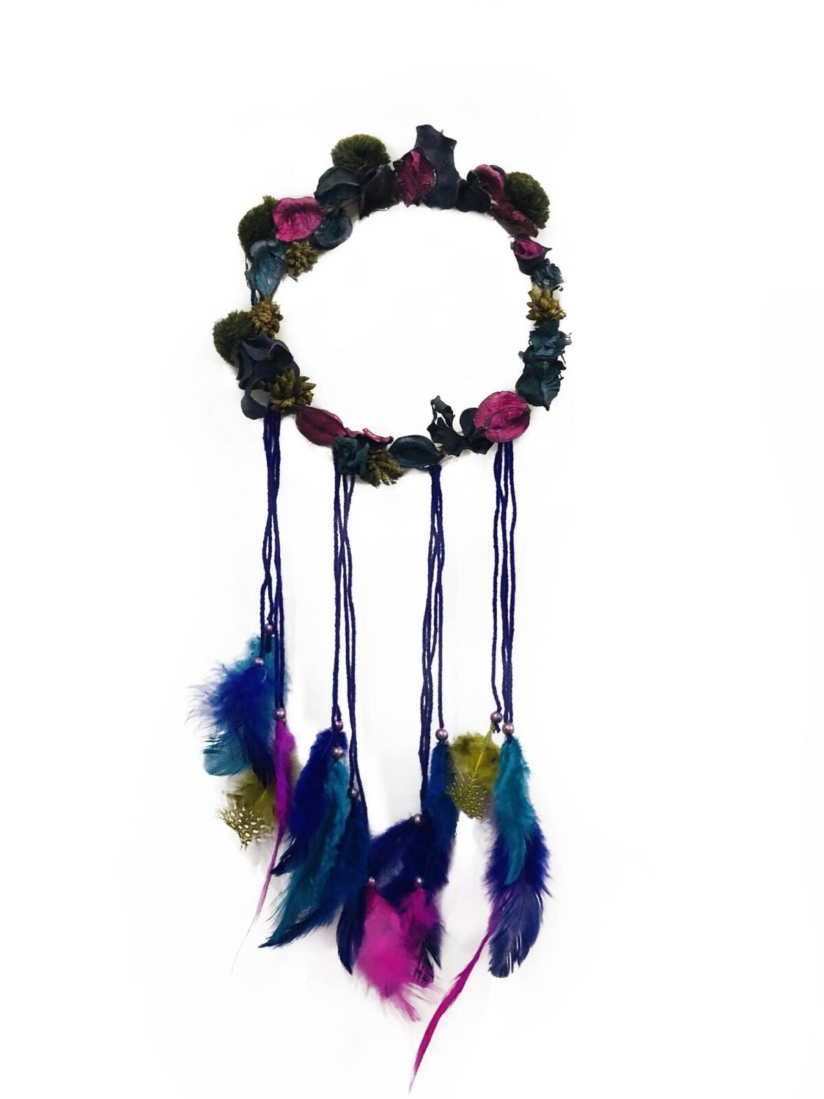 Blue Mist Flowers Dream Catcher - 10 inches