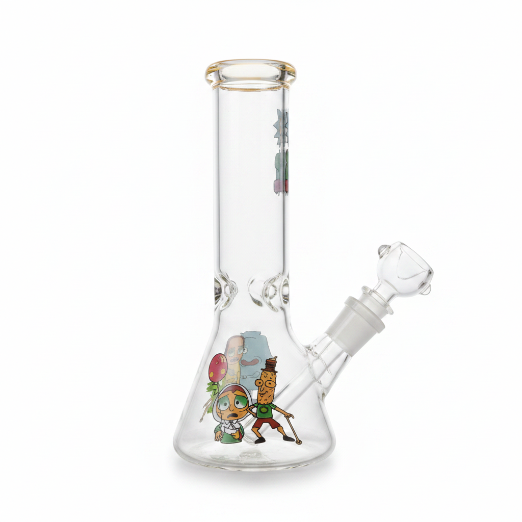 ToonCrew cartoon beaker ice catcher bong 8 inch 14mm joint borosilicate glass, premium smoking accessory, instant delivery for bongs in delhi ncr