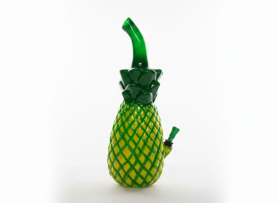 Pineapple shape ceramic bong heat resistant durable green