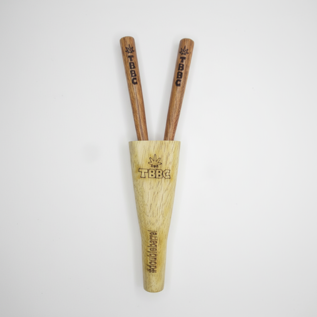 TBBC double barrel wooden joint holder 2-in-1 pocket accessory

