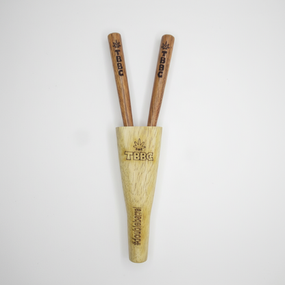 TBBC double barrel wooden joint holder 2-in-1 pocket accessory
