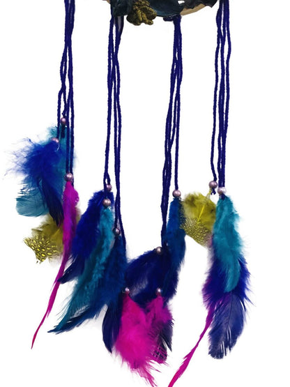 Blue Mist Flowers Dream Catcher - 10 inches