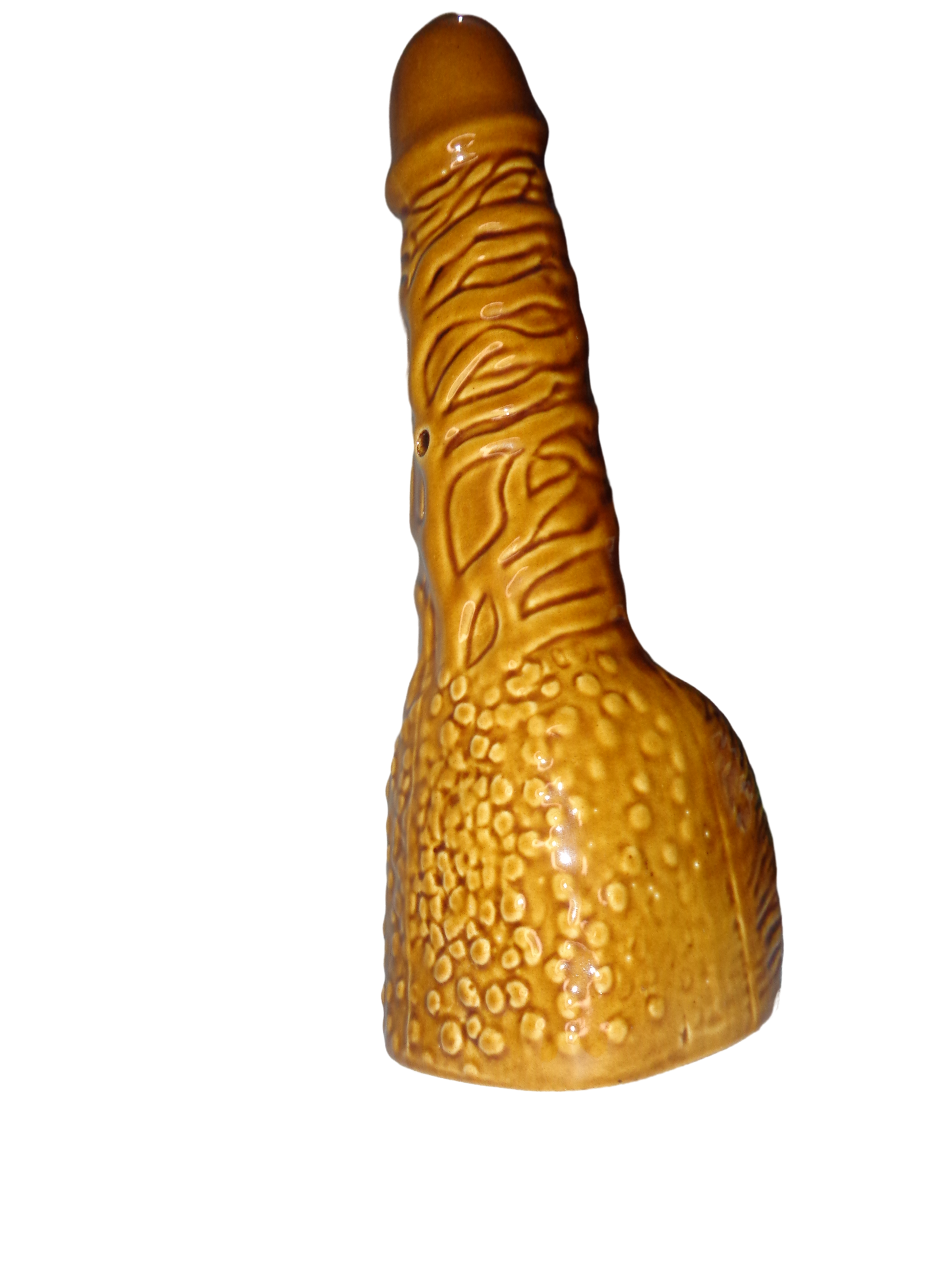 Yellow textured object on a white background, golden-hand-pipe-profile.jpg,  golden novelty hand pipe 12 inches India, large ceramic bachelor party gag gift, premium metallic , gold novelty pipe online, hand carved adult dick head novelty pipe 21+, best bachelor party gag gift India, large golden ceramic pipe for adults, unique adult penis novelty gift online India, 12 inch penis golden hand pipe with carved details, premium ceramic gag gift bachelor party, adult novelty smoking accessory India