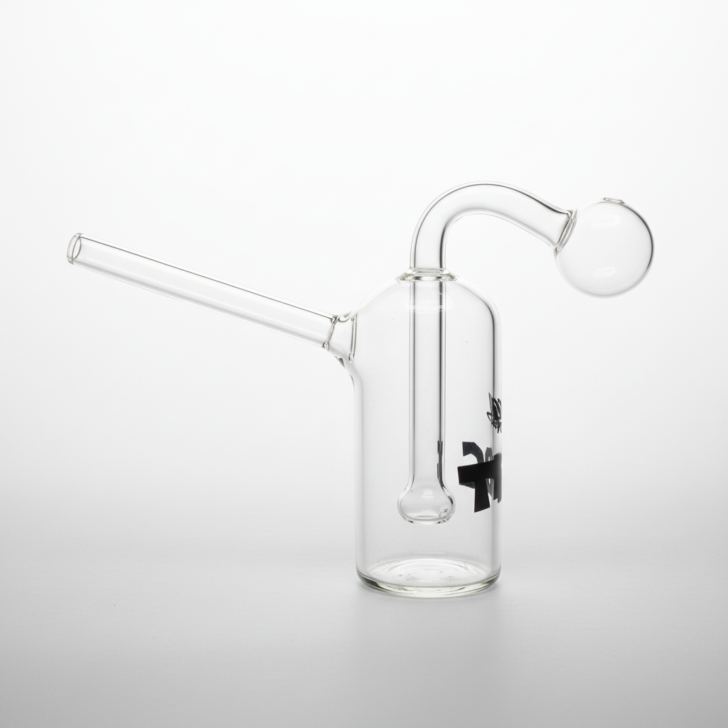 mini oil bong glass water pipe side view TBBC