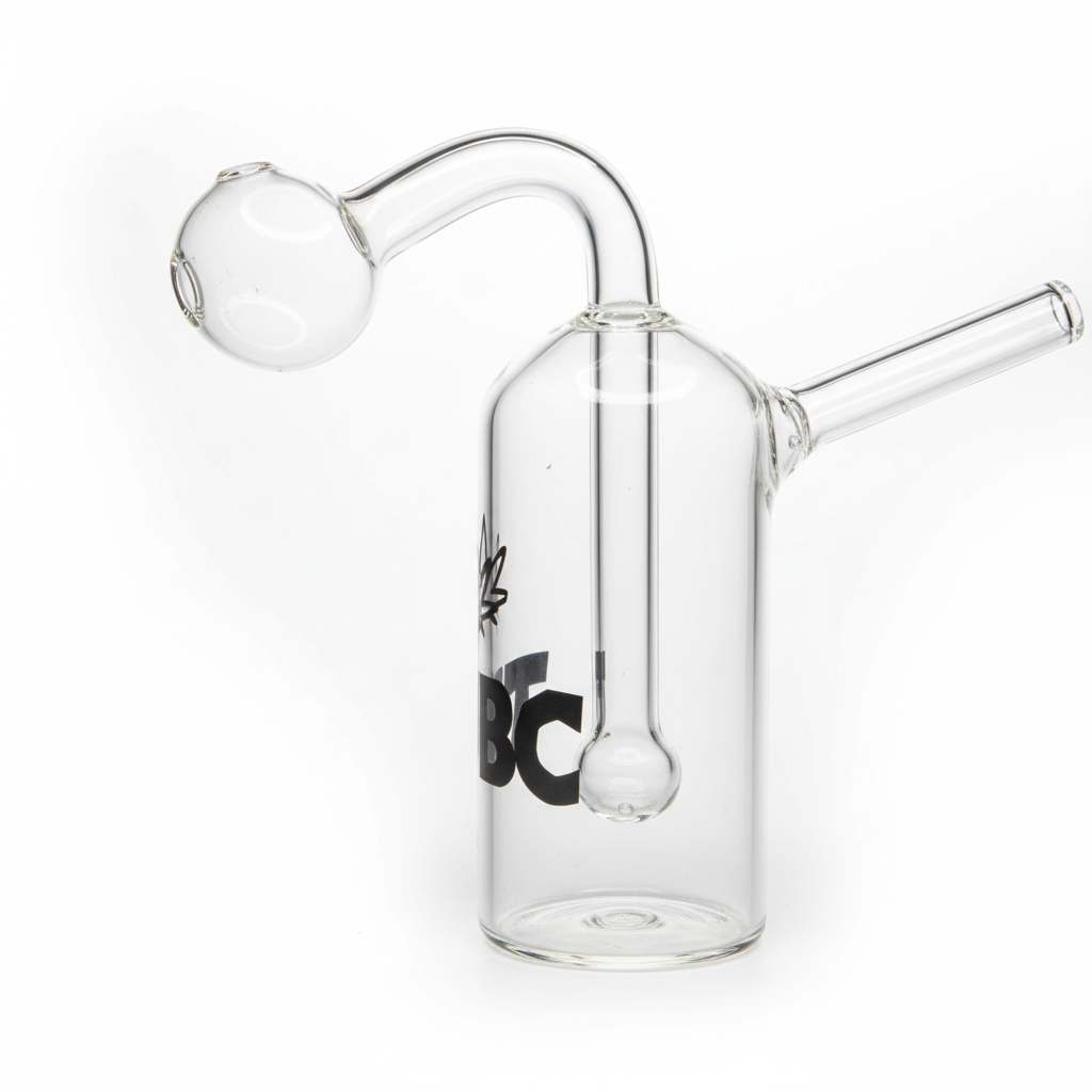 mini oil bong glass water pipe side view TBBC