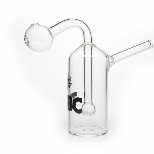 mini oil bong glass water pipe side view TBBC