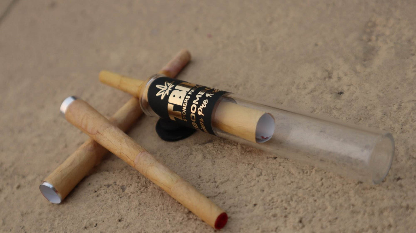 Herbal Pre-rolled Rose Blunt wrap,
Glass Tube Storage with Silicon Cap,
Enhance every toke you take Homie order now at theboomboxclub