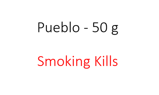 pueblo 50g tobacco dummy image on white bg, Pueblo Premium Tobacco Substitute by TBBC – Herbal Smoking Blend, Pueblo Tobacco Substitute – 100% Natural Nicotine-Free, Pueblo Herbal Smoking Mix – Smooth Taste, Slow Burn, Pueblo Herbal Blend Packaging – TBBC