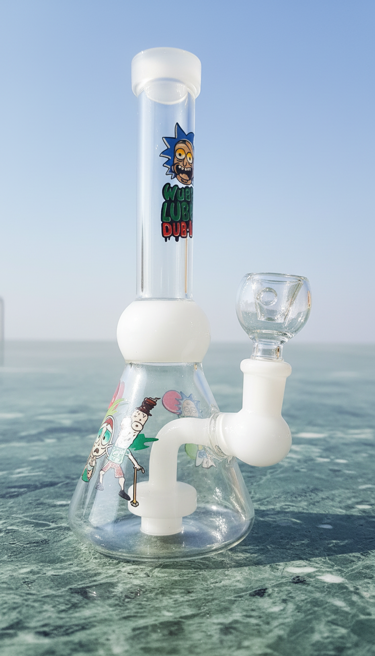 White portal drip shower bong 10 inch 14mm borosilicate white, bongs instant delivery in delhi ncr