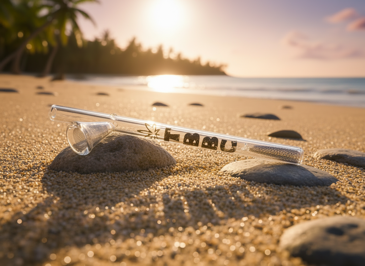 Clear glass smoking accessory with TBBC, theboomboxclub one hitter hand pipe instant delivery in delhi ncr