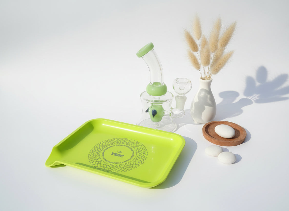 neon rolling tray TBBC's lifestyle shot 