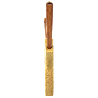 Trident joint holder 3 hole wooden design close-up side view, instant delivery in delhi ncr