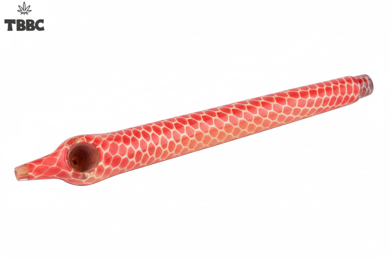 Red Check Resin Dokha Pipe by TBBC – Premium Handcrafted Resin Pipe