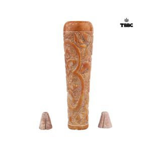 Om Red Marble Chillum - 5 inches