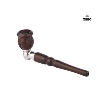 Rosewood Pipe With Metal Connector – 4 inches