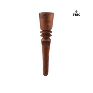 Brown Wooden Chillum – 6 inches